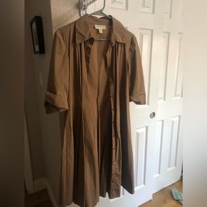 Khaki button up dress